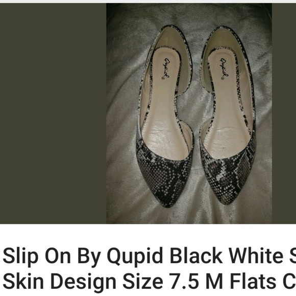 Qupid snakeskin slip ons - Picture 3 of 4